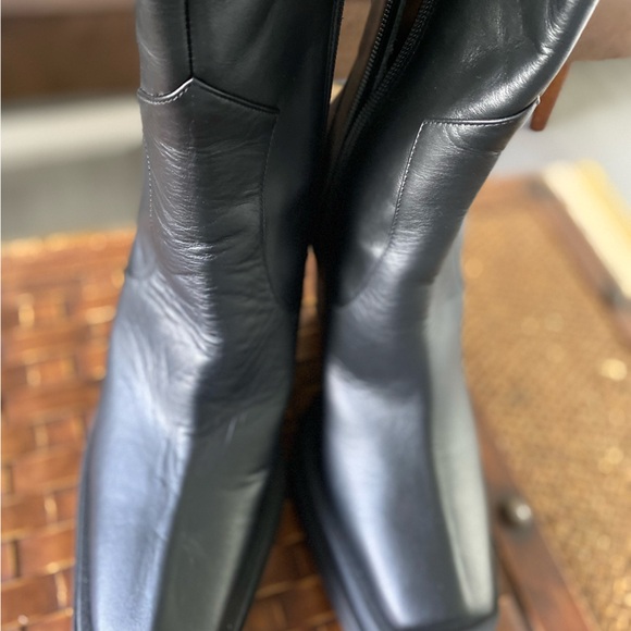 Gua Borghini Leather Platform Knee-High Boots - Picture 8 of 12